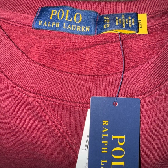 Polo Bear Ralph Lauren red Xl crew sweatshirt - Picture 4 of 6